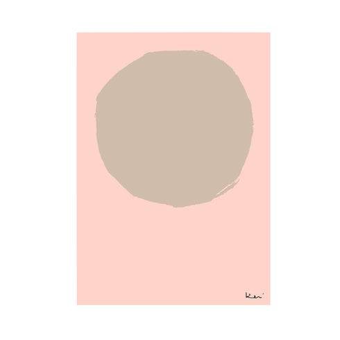 Peach art print by Kerri Rosenthal - Unique artwork for living room wall decor