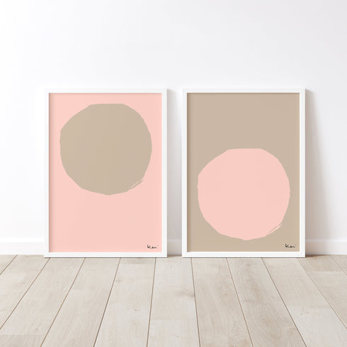 Peach art print by Kerri Rosenthal - Unique artwork for living room wall decor