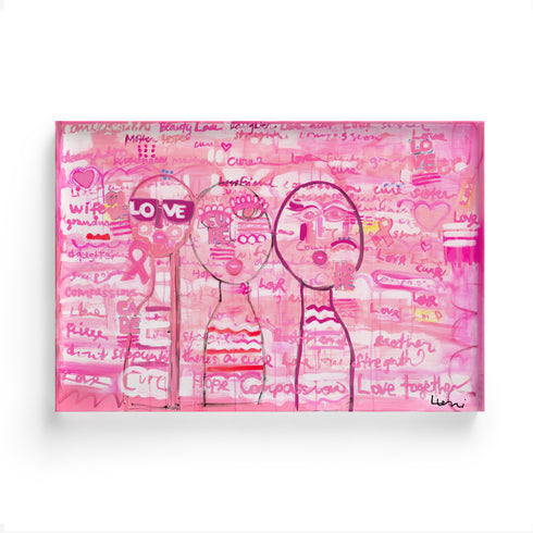 Pink For Love art print by Kerri Rosenthal - Unique artwork for living room wall decor