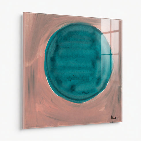Dot - Mauve Teal Art Print