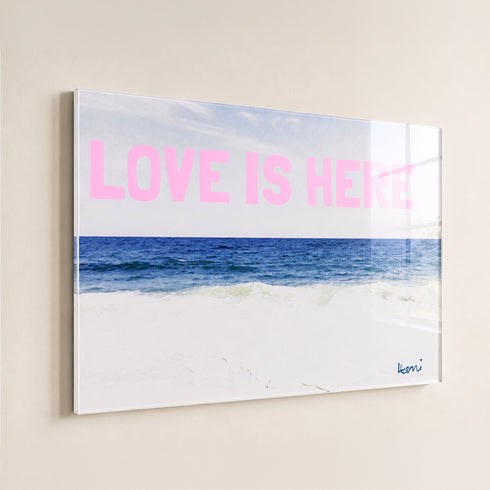 Love Is Here Beach Horizontal Art Print