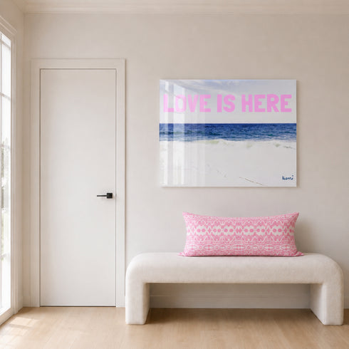 Love Is Here Beach Horizontal Art Print