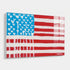 American Flag painting by Kerri Rosenthal featuring her signature Drippy Hearts motif as stars shown with plexi glass framing