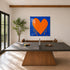 Orange Crush Drippy Heart Art Print