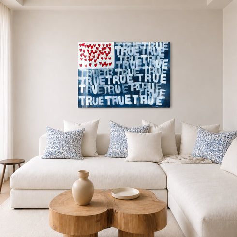 Red, White + True Flag Art Print