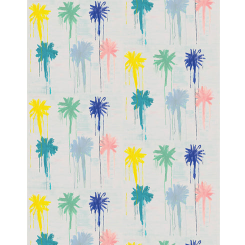 Colorful pom-poms eco-friendly wallpaper by kerri rosenthal - designer wall paper