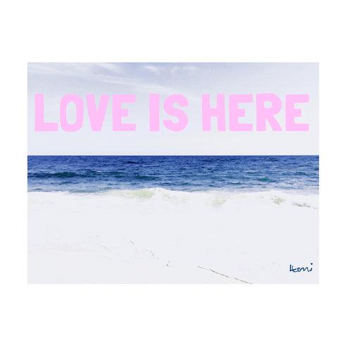 Love Is Here Beach Horizontal Art Print