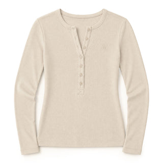 Long Sleeve Rib Henley