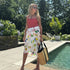 Tiny drops of love multicolor sarong wrap with heart Ikat print in cotton crepe - Shop women's cute sarongs by Kerri Rosenthal