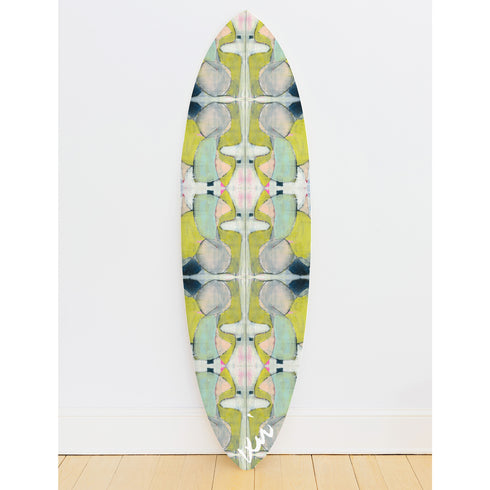 Multi sassy Surfboard perfect for modern decor - Cute wall decorative surfboard for art or surfing by Kerri Rosenthal