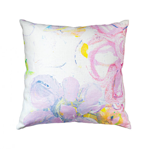 Colorful multi Saturday In The Park decorative throw pillows by Kerri Rosenthal