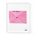 Sending You a Love Note Pink Art Print Artwork by Kerri Rosenthal