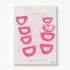 Canvas print with pink abstract shapes on a white background