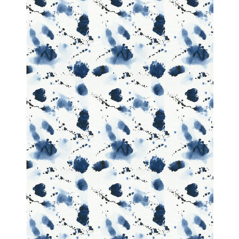 Trendy and unique High quality Indigo blue splat eco friendly wallpaper by kerri rosenthal - designer wall paper
