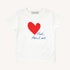 Suke white tee with Kerri's Imperfect Heart and 'Fool for Love' artwork in 100% cotton - Shop women's cute tees by Kerri Rosenthal