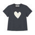 Suke imperfect heart coal tee in 100% cotton - Shop women's chic tops & tees by Kerri Rosenthal