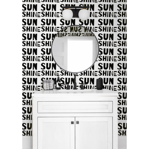 Trendy High quality White ground with black sunshine carbon wallpaper by kerri rosenthal - designer wall paper