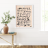 To You From Me beige black word art print by Kerri Rosenthal - Unique artwork for living room wall decor