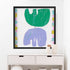 Tu Much colorful art print by Kerri Rosenthal - Unique artwork for living room wall decor