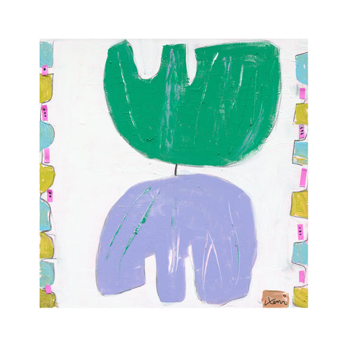 Tu Much colorful art print by Kerri Rosenthal - Unique artwork for living room wall decor