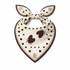 Drippy heart white cotton bandana - Shop women's cute cotton bandanas by Kerri Rosenthal