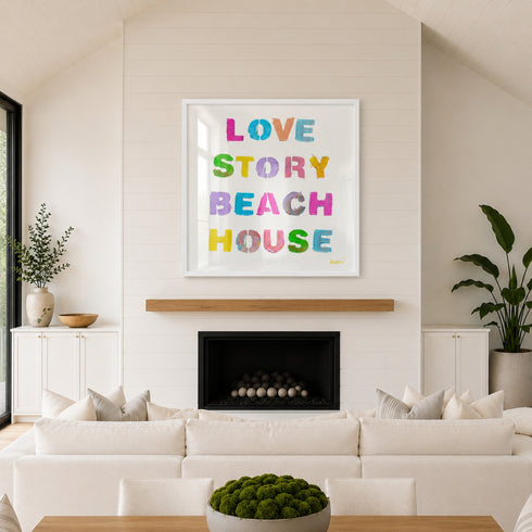 Love Story Beach House Art Print