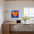 Orange Crush Drippy Heart Art Print