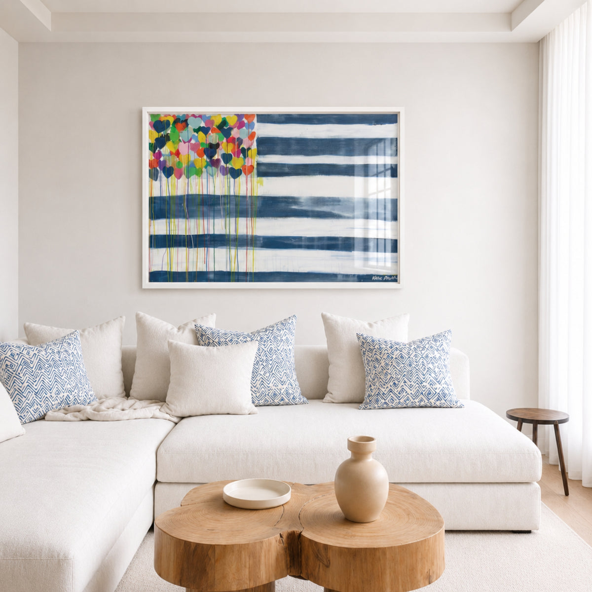 永田紗戀 平和 Loveピエゾグラフ 絵画 額縁 版画 アート 白 金 フレーム United States Of Love Flag Art Print – KERRI ROSENTHAL