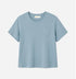 Slub light blue tee shirts in 100% cotton with relaxed fit and heart patch pocket - Shop cute cotton tees by Kerri Rosenthal