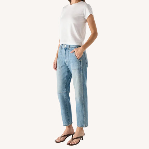 Cate blue jean in 100% cotton with high rise - Shop women's cute jeans by Kerri Rosenthal