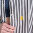 SoulCycle x KR gray stripe shirt in 100% cotton - Shop womens designer shirt by Kerri Rosenthal.