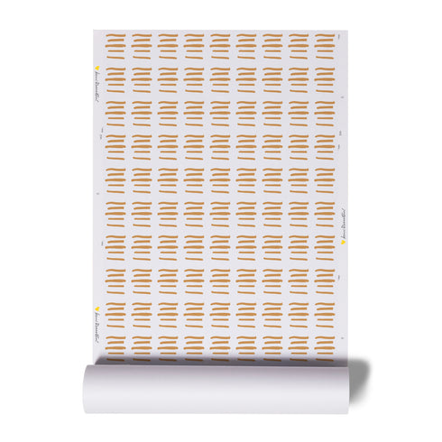 Trendy Bright orange strip 13 Layers clementine wallpaper by Kerri Rosenthal designer wall paper