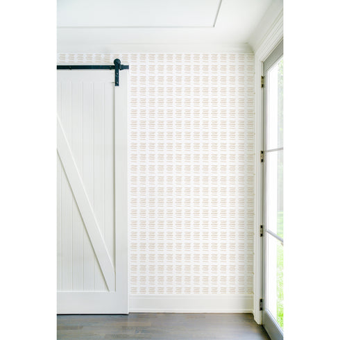 Trendy Soft brown stripe 13 Layers Sandstone Wallpaper by Kerri Rosenthal