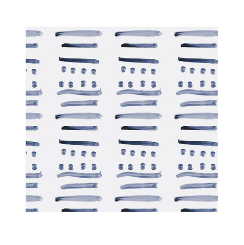 14 Layers Indigo blue stripe oyster linen fabric - Kerri Rosenthal