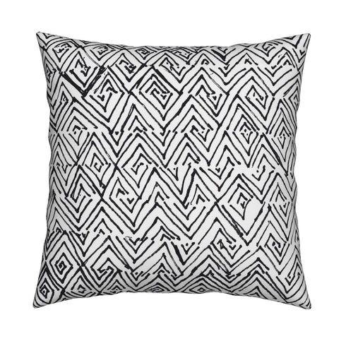 Black carbon Jayney cute decorative throw pillows by Kerri Rosenthal