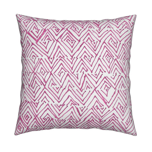 Pop pink Jayney cute decorative throw pillows by Kerri Rosenthal