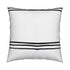 Three Is Company carbon black white stripe cotton and oyster linen fabric - Kerri Rosenthal