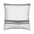 White ground with black carbon stripe throw pillows by Kerri Rosenthal