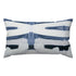 White ground with indigo blue chief cute decorative throw pillows by Kerri Rosenthal