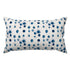 White ground with indigo blue decorative throw pillow by Kerri Rosenthal