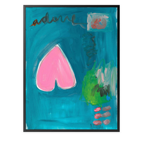 Adore Art Print original artwork for living room wall decorative art by Kerri Rosenthal