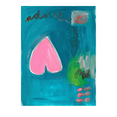 Adore Art Print original artwork for living room wall decorative art by Kerri Rosenthal