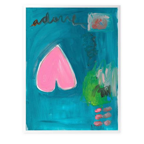 Adore Art Print original artwork for living room wall decorative art by Kerri Rosenthal