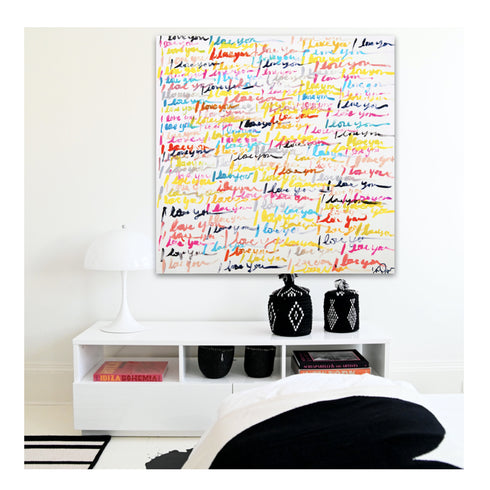 And So On Art Print Original artwork for living room, bedroom - Wall Word Art Framed Artwork, unique handmade art gifts