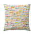 And So On colorful i love you word text art on cotton oyster linen fabric - designer upholstery fabrics Kerri Rosenthal
