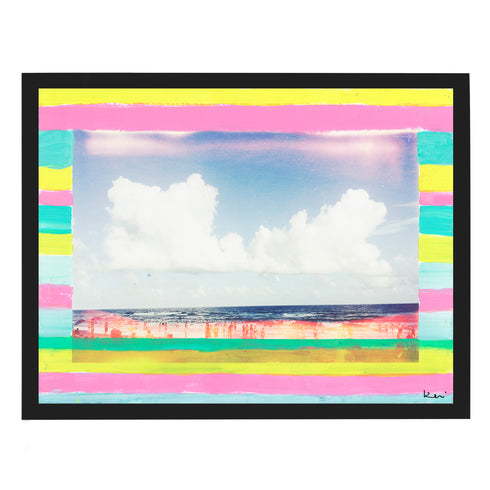 Beach Stripe Mixed Media Photograph taken by Kerri Rosenthal - Unique art gifts