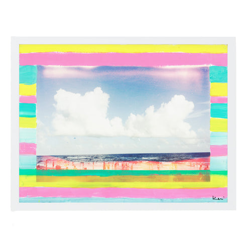 Beach Stripe Mixed Media Photograph taken by Kerri Rosenthal - Unique art gifts