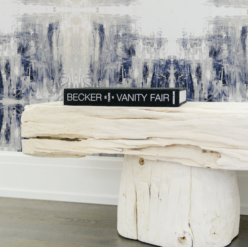 Elegant and unique BF's Jeans blue white grey combination wallpaper by Kerri Rosenthal - designer wall paper