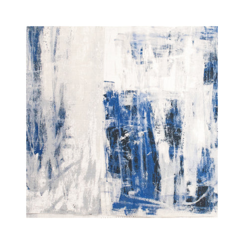 BF's Jeans blues, grey and whites cotton oyster linen fabric - Kerri Rosenthal