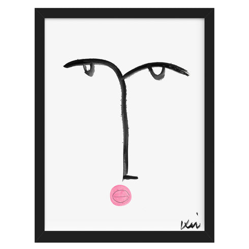 Bubble Girl No. 2 Art Print - Unique art gifts living room, bedroom decor